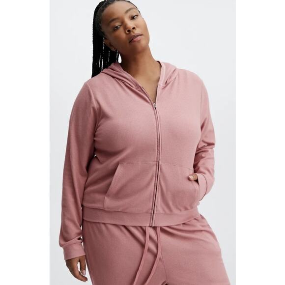Fabletics Zip up Waffle Hoodie Sweatshirt Sweater US Women's 3X Plus - Picture 1 of 9